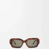 Rectangular Slim sunglasses Havana