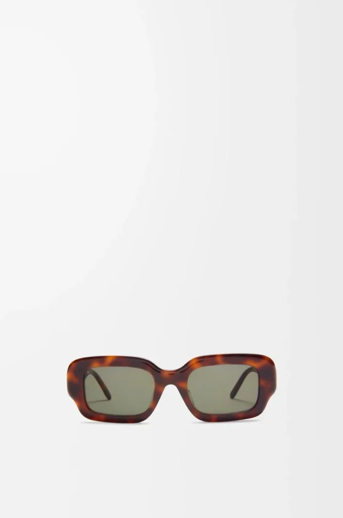 Rectangular Slim sunglasses Havana