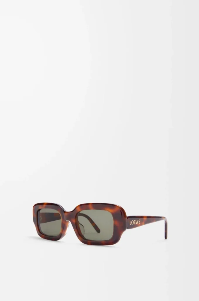 Rectangular Slim sunglasses Havana