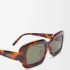 Rectangular Slim sunglasses Havana