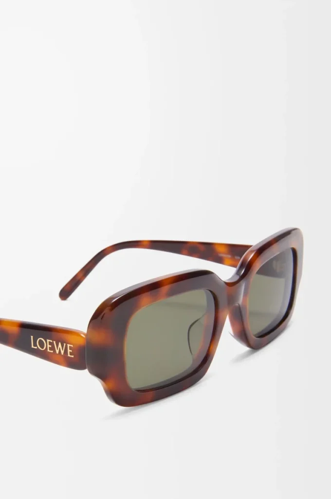 Rectangular Slim sunglasses Havana