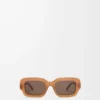 Rectangular Slim sunglasses Light Caramel