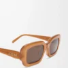 Rectangular Slim sunglasses Light Caramel