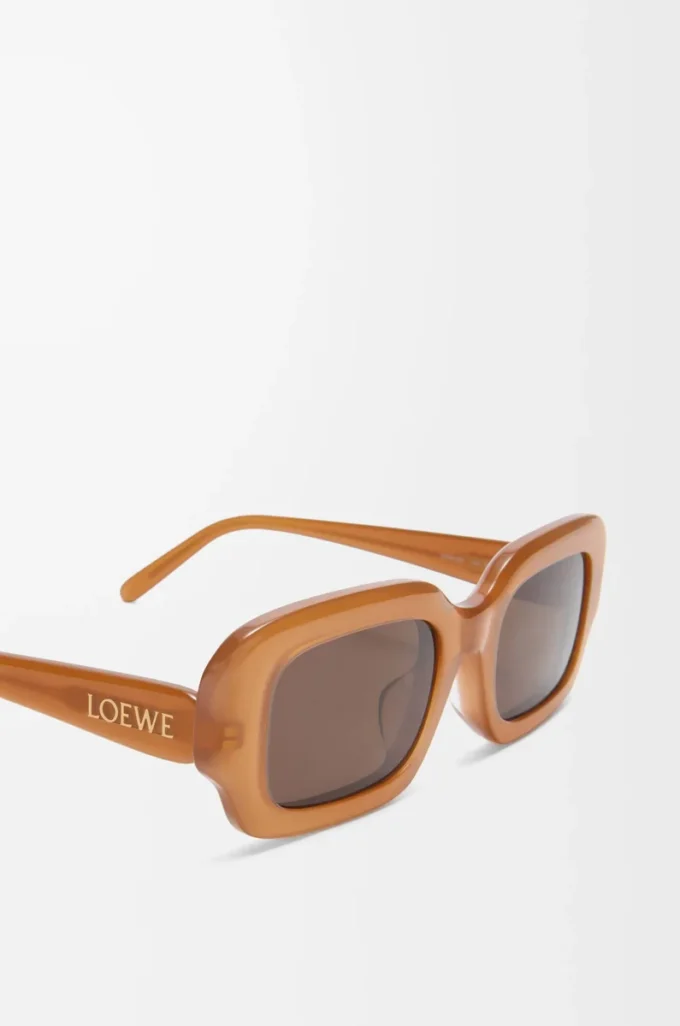 Rectangular Slim sunglasses Light Caramel