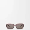 Rectangular Slim sunglasses Transparent Brown Rectangular Slim sunglasses Transparent Brown