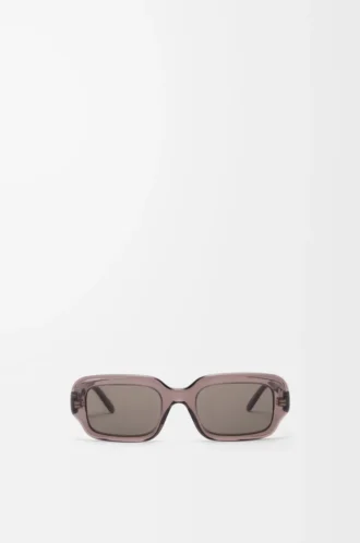 Rectangular Slim sunglasses Transparent Brown