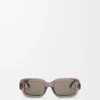 Rectangular Slim sunglasses Transparent Brown Rectangular Slim sunglasses Transparent Brown