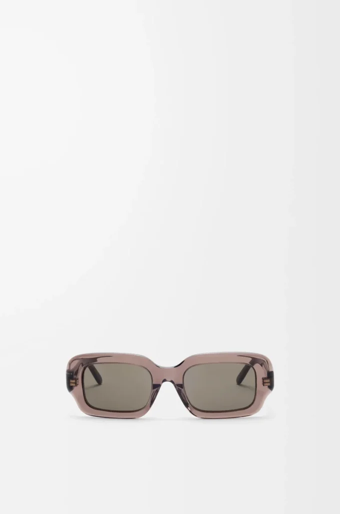 Rectangular Slim sunglasses Transparent Brown Rectangular Slim sunglasses Transparent Brown