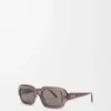 Rectangular Slim sunglasses Transparent Brown Rectangular Slim sunglasses Transparent Brown