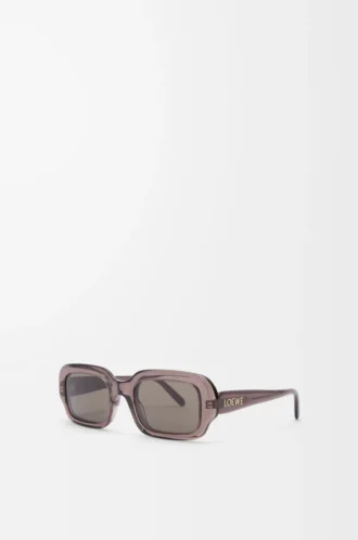 Rectangular Slim sunglasses Transparent Brown