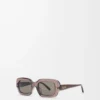 Rectangular Slim sunglasses Transparent Brown Rectangular Slim sunglasses Transparent Brown