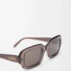 Rectangular Slim sunglasses Transparent Brown Rectangular Slim sunglasses Transparent Brown