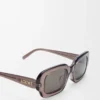 Rectangular Slim sunglasses Transparent Brown Rectangular Slim sunglasses Transparent Brown