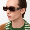 Rectangular sunglasses Havana Rectangular sunglasses Havana