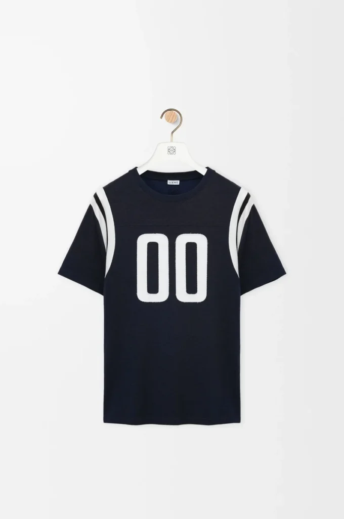 Regular fit T-shirt in cotton and viscose Dark Navy Regular fit T-shirt in cotton and viscose Dark Navy