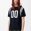 Regular fit T-shirt in cotton and viscose Dark Navy Regular fit T-shirt in cotton and viscose Dark Navy