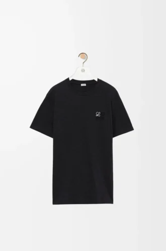 Regular fit T-shirt in cotton Anthracite