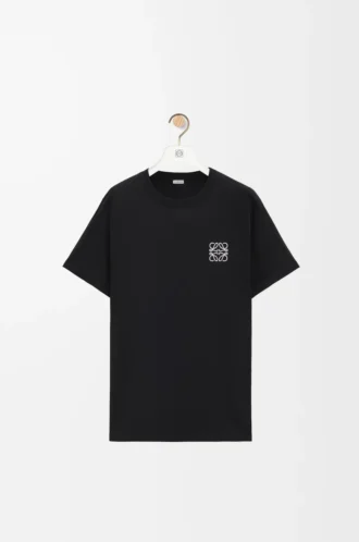 Regular fit T-shirt in cotton Black