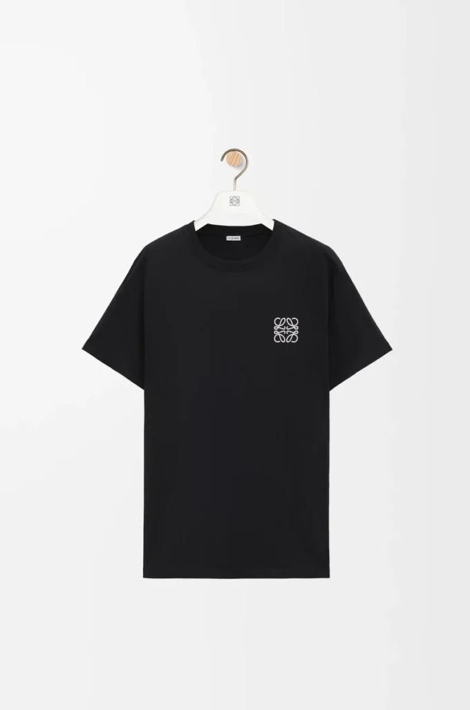 Regular fit T-shirt in cotton Black Regular fit T-shirt in cotton Black