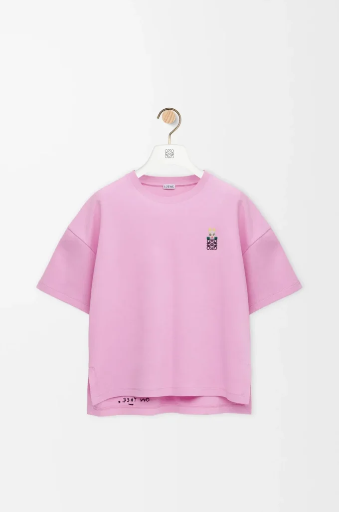 Regular fit T-shirt in cotton blend Pink Regular fit T-shirt in cotton blend Pink