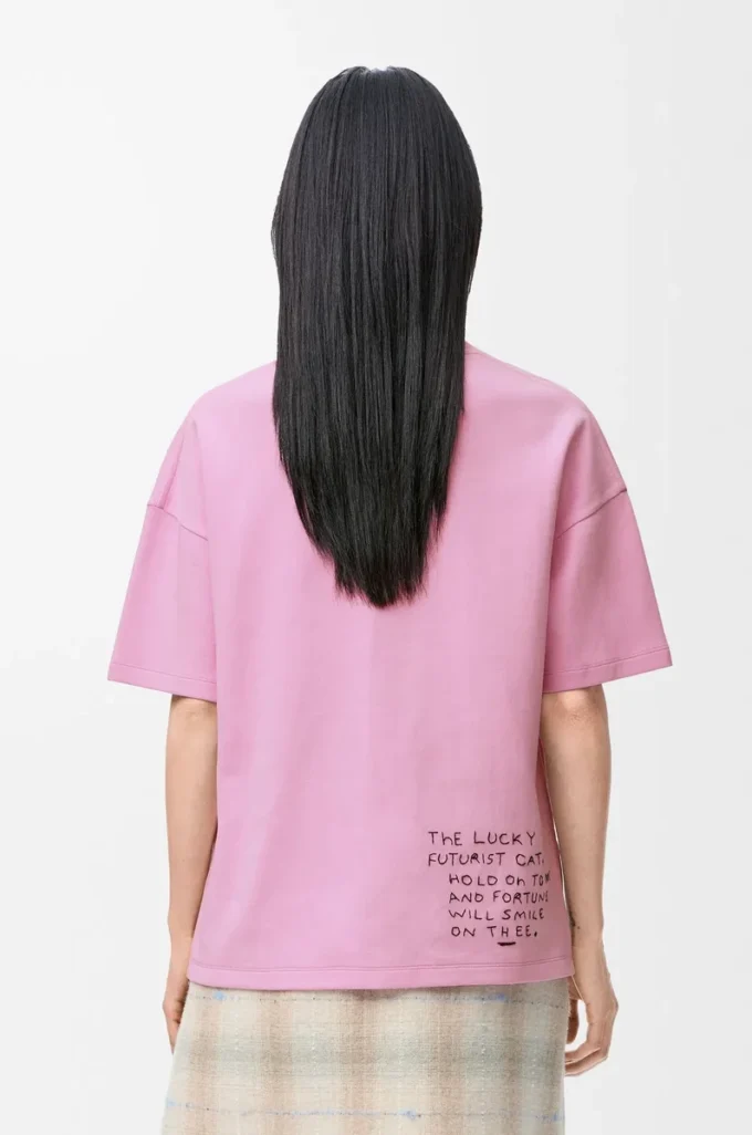 Regular fit T-shirt in cotton blend Pink Regular fit T-shirt in cotton blend Pink