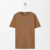 Regular fit T-shirt in cotton Camel