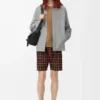 Shorts in wool blend Orange/Black