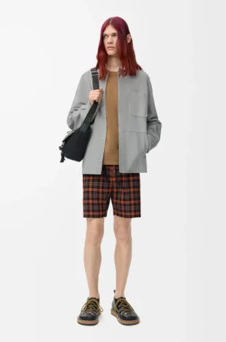 Shorts in wool blend Orange/Black