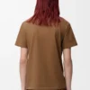Regular fit T-shirt in cotton Camel