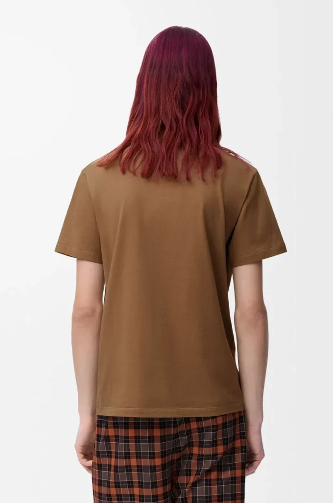 Regular fit T-shirt in cotton Camel
