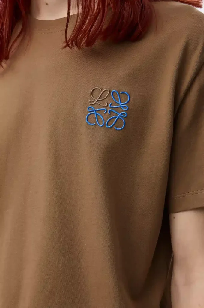Regular fit T-shirt in cotton Camel