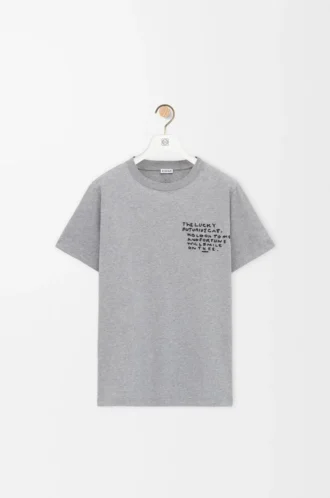 Regular fit T-shirt in cotton Grey Melange