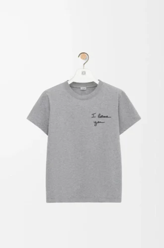 Regular fit T-shirt in cotton Grey Melange