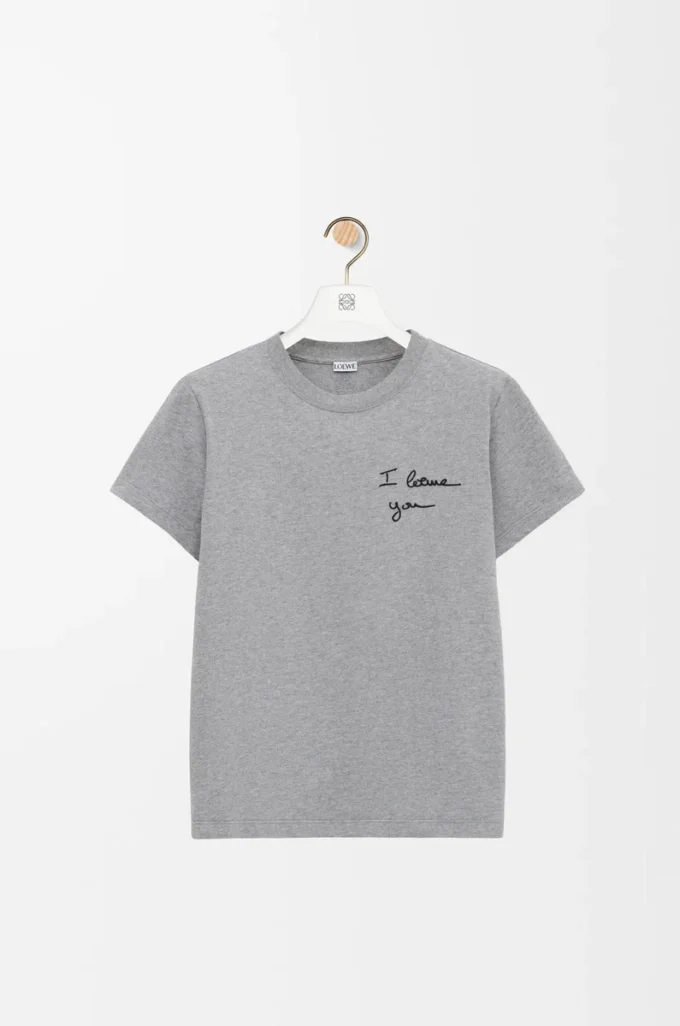 Regular fit T-shirt in cotton Grey Melange Regular fit T-shirt in cotton Grey Melange