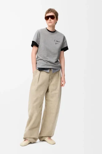 Regular fit T-shirt in cotton Grey Melange