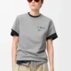 Regular fit T-shirt in cotton Grey Melange Regular fit T-shirt in cotton Grey Melange
