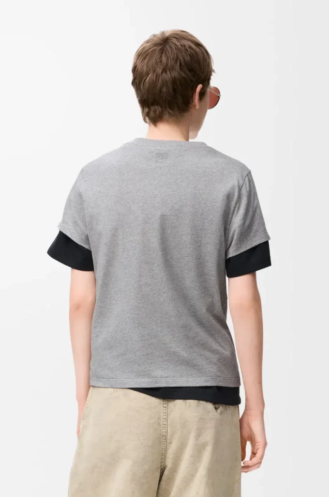 Regular fit T-shirt in cotton Grey Melange Regular fit T-shirt in cotton Grey Melange