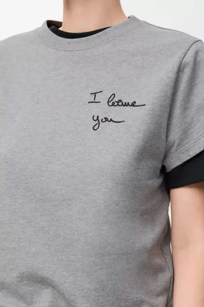 Regular fit T-shirt in cotton Grey Melange Regular fit T-shirt in cotton Grey Melange