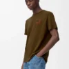 Regular fit T-shirt in cotton Khaki Green Regular fit T-shirt in cotton Khaki Green