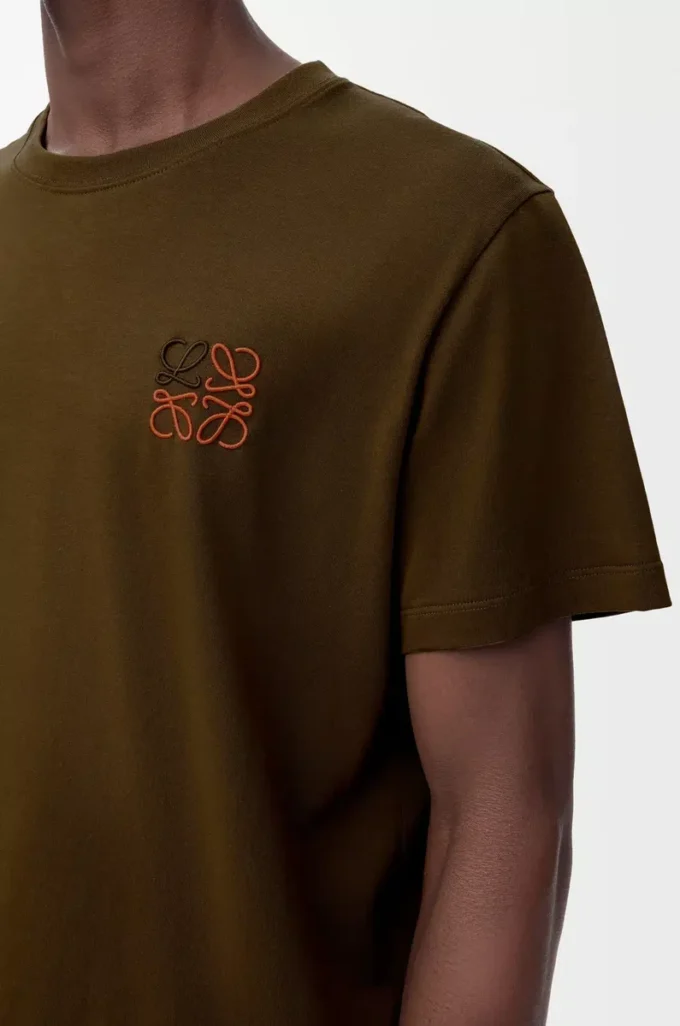 Regular fit T-shirt in cotton Khaki Green Regular fit T-shirt in cotton Khaki Green