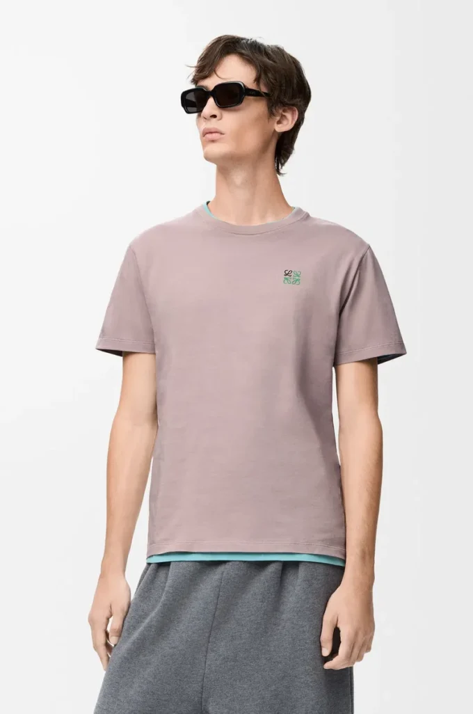 Regular fit T-shirt in cotton Light Pink Regular fit T-shirt in cotton Light Pink