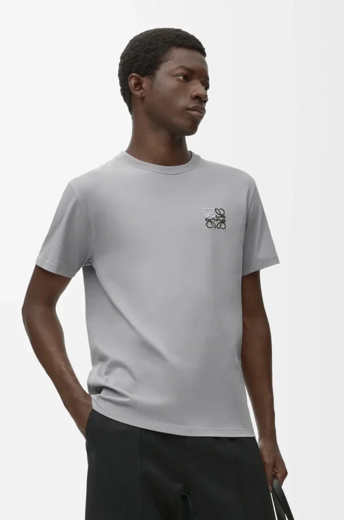 Regular fit T-shirt in cotton Medium Grey