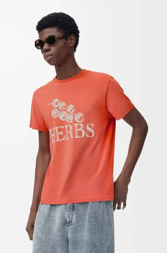 Regular fit T-shirt in cotton Orange Regular fit T-shirt in cotton Orange