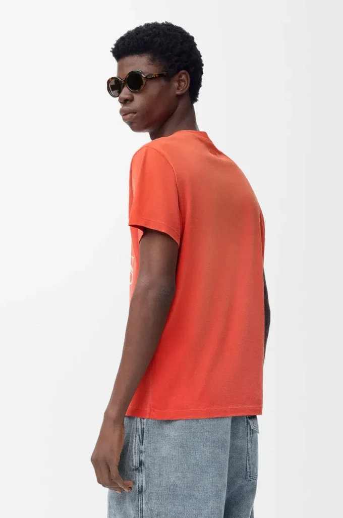 Regular fit T-shirt in cotton Orange Regular fit T-shirt in cotton Orange