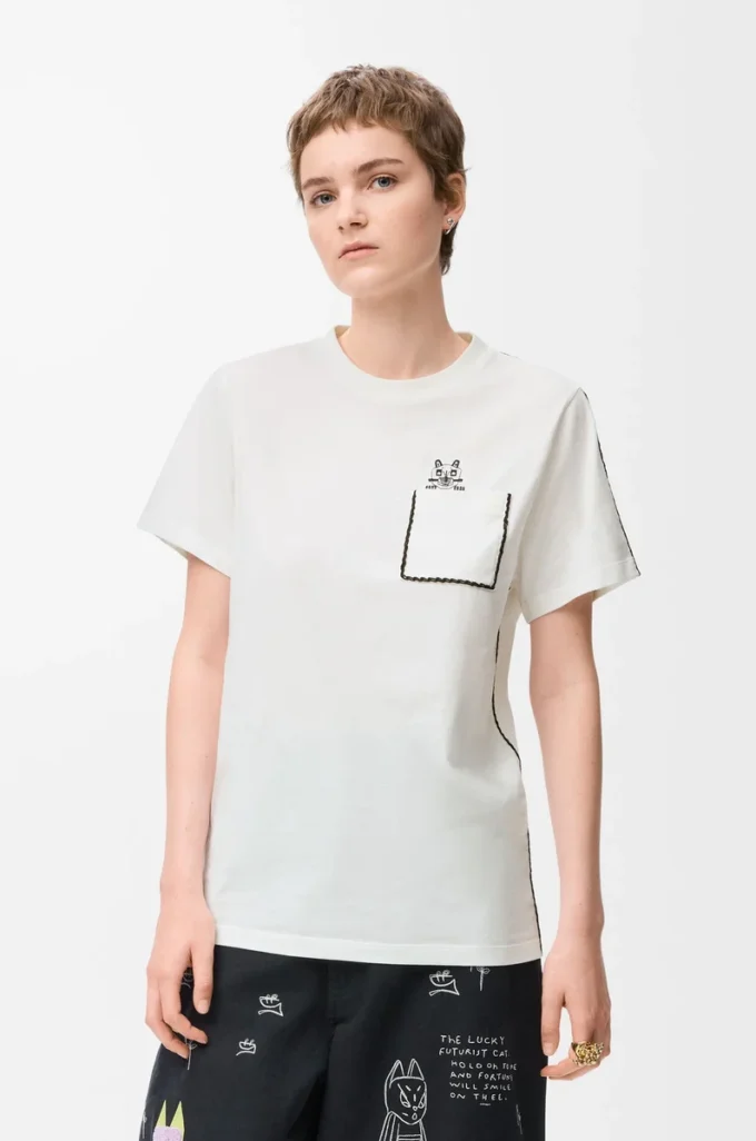 Regular fit T-shirt in cotton White Regular fit T-shirt in cotton White