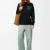 Relaxed fit hoodie in cotton Black Relaxed fit hoodie in cotton Black