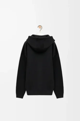 Relaxed fit hoodie in cotton Black