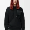 Relaxed fit hoodie in cotton Black Relaxed fit hoodie in cotton Black