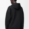 Relaxed fit hoodie in cotton Black Relaxed fit hoodie in cotton Black