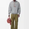 Relaxed fit hoodie in cotton Grey Melange Relaxed fit hoodie in cotton Grey Melange